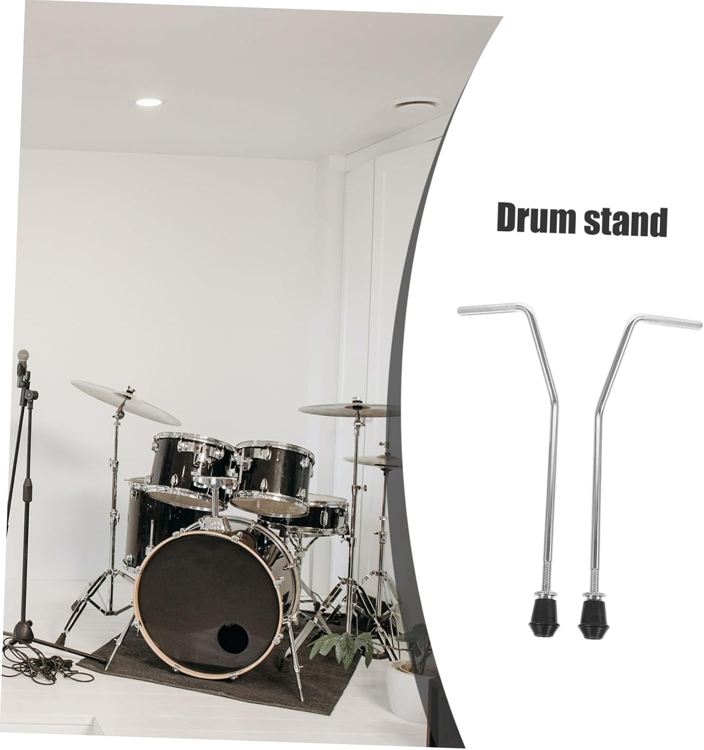 2pcs Drum Stand Tom Drum Bracket Metal Holder for Tom Holder Mount for Percussion Instruments