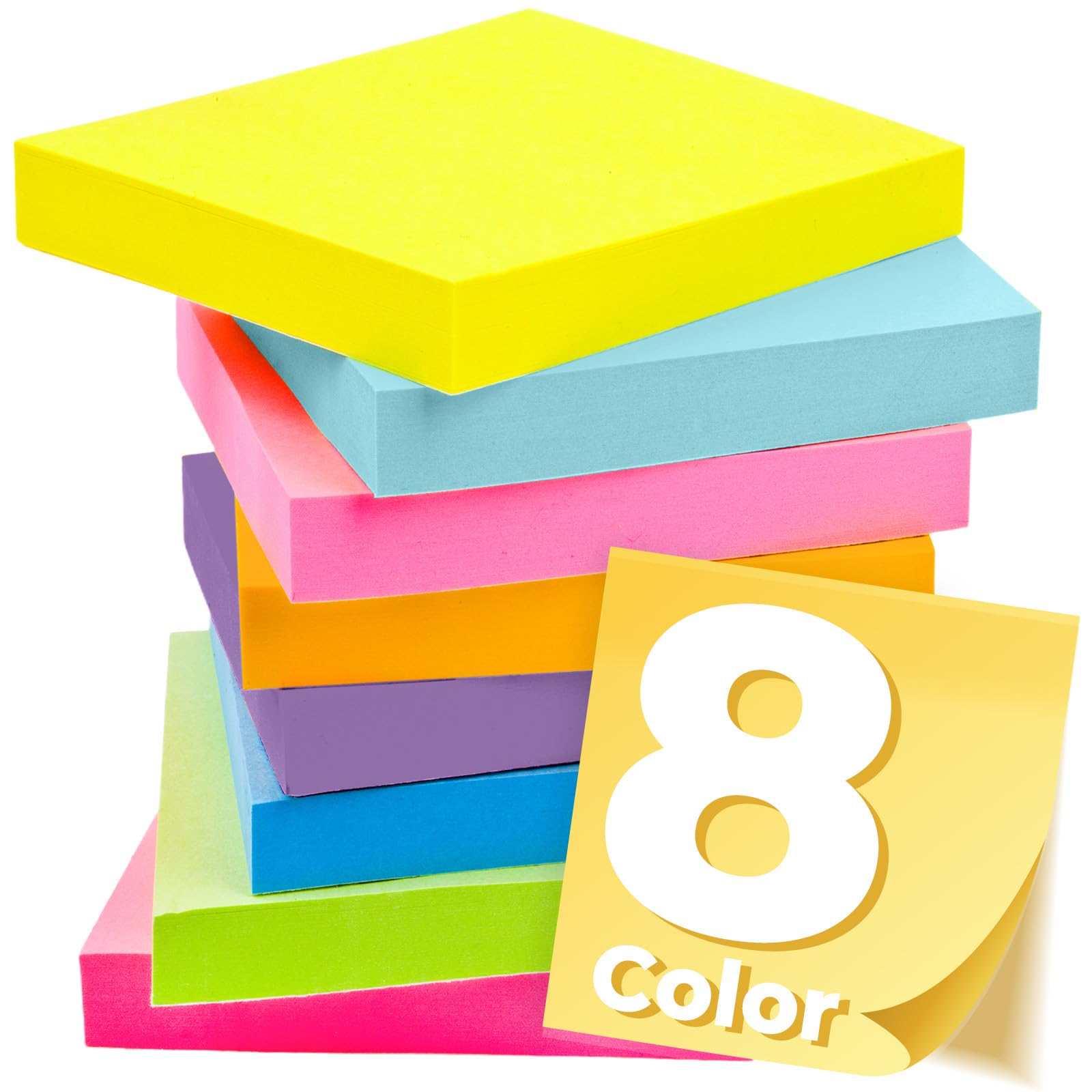 YONSEN Sticky Notes 3x3 Inches