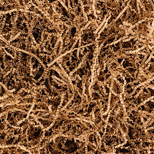 Uptotop 1/2Lb Crinkle Cut Paper Shred Filler For Gift Wrapping Basket Filling, Birthday, Christmas, Thanksgiving, Wedding, Mother's Day, Kraft (8 Oz) #TOP7