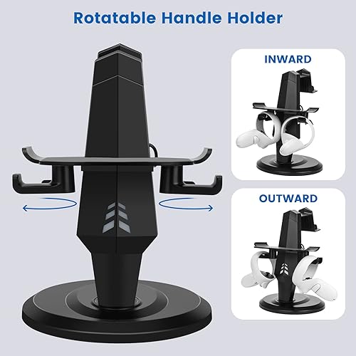 Miniatura 6 de Lampelc Base de carga para auriculares, soporte de pantalla de realidad virtual para MetaOculus Quest 2, RiftRift S, HTC Vive, auriculares de índice