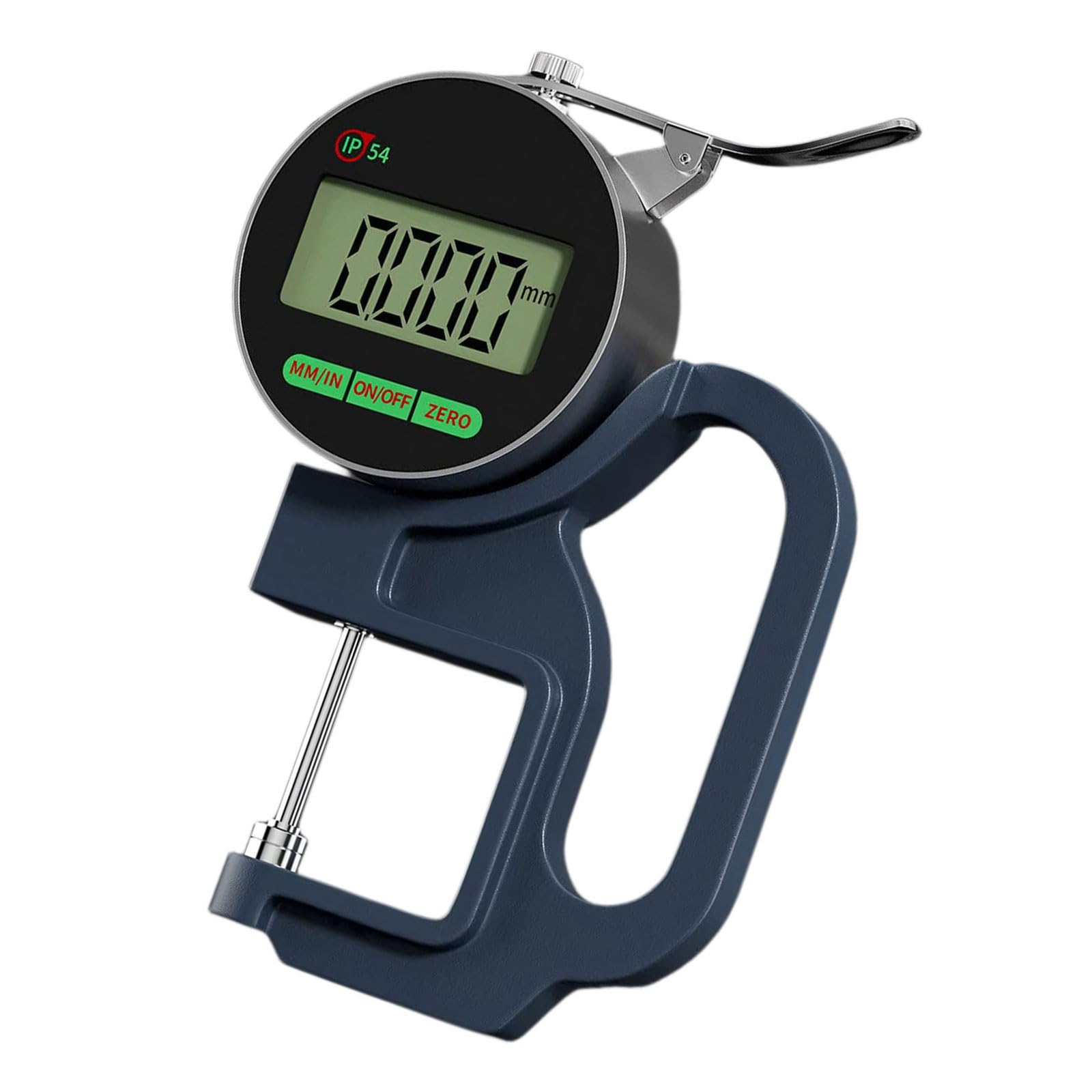 Oxxggkao Clock Gauge 25.4Mm 12.7/25.4Mm High Accuracy Thickness Measuring Gauge Rechargeable Digital Tester With Lcd Screen And Waterproof Housing Single Hand Action Thickness Measure