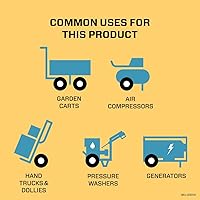 Vista 7 de Marathon 02310 - Neumáticos neumáticos para carretilla de mano y multiusos sobre ruedas de 4.10/3.50-4 pulgadas, cubo de desplazamiento de 2.25