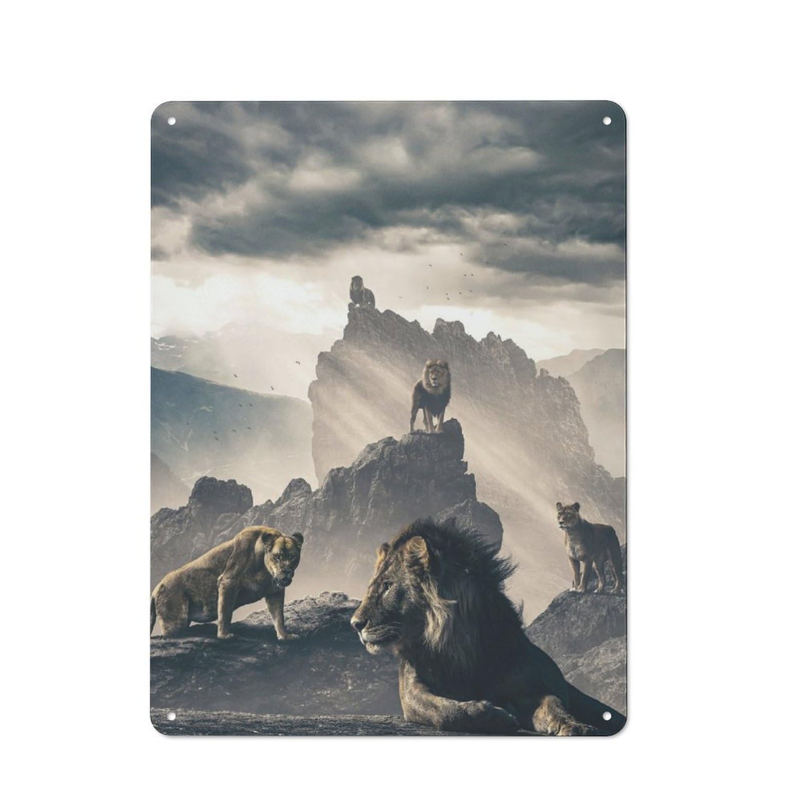 Junmoney Pride Rock Metal Wall Sign 40X30cm Featuring For Workshop Wall, Suited To Metal Sign Collectors