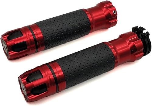Miniatura 3 de Manillar de motocicleta CNC de aluminio de 7/8 pulgadas, mango de motocicleta para manubrio de motocicleta Versys 650 Z900 Z1000 (color rojo)