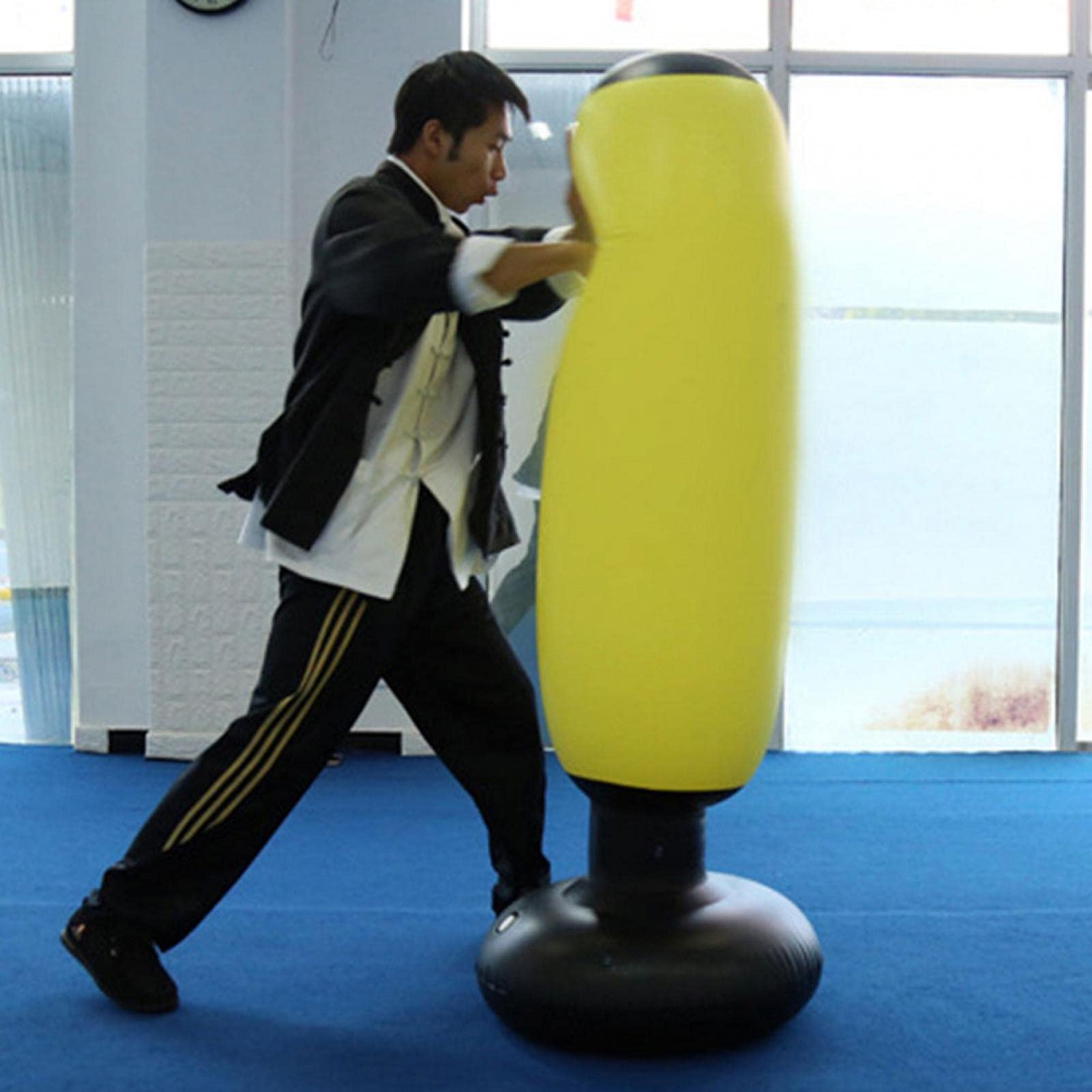 Borsa da boxe gonfiabile, borsa da boxe ninja in piedi libera, borsa di sabbia gonfiabile colpo di forma fisica del PVC 160cm, borsa da battito gonfiabile culturer colonna per bambini