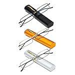Viseng Slim Mini Pocket-Sized Metal Reading Glasses Compact Lightweight Portable Readers : Your Stylish Travel Companion for Women and Men +1.0