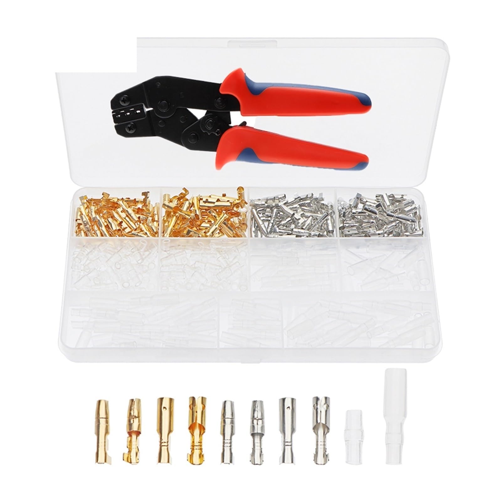 400/320 / 240 unids Hombre Mujer Terminales Motocicleta Crimpa Conectores de Bala Alambre eléctrico SN48B Alicates(400pcs with SN-48B)