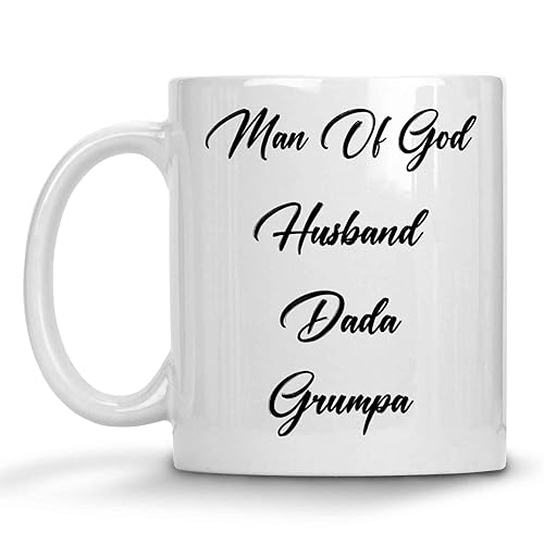 Miniatura 1 de Funny Gift Unique Gift for Man Of God Husband, for Dada Grumpa's Birthday - Prayers Quote on Large 11 Oz White Ceramic Coffee Mug