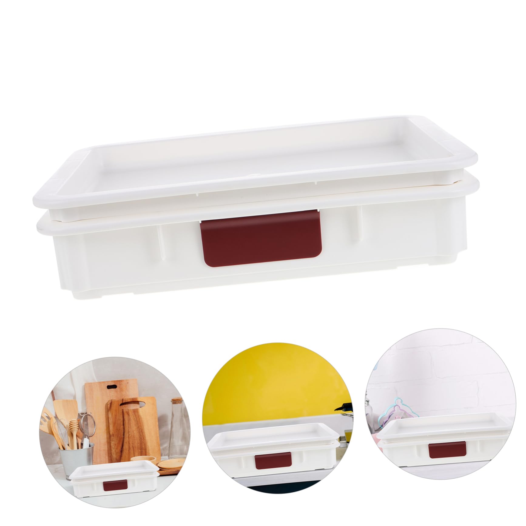 Zerodeko Caja Para Almacenar Masa De Pizza Apilable Con Tapa Contenedor De Masa De Pan Para Fermentación Para Refrigerador y Cocina