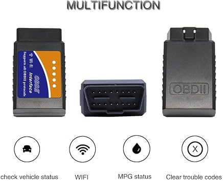 جهاز تشخيص السيارة OBD2 قارئ رمز السيارة اللاسلكية جهاز المسح الضوئي WiFi محول الماسح الضوئي فحص المحرك التشخيصي متوافق مع Android iOS