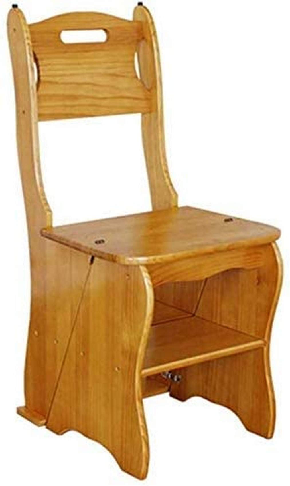 Folding Step Ladder Chair Folding Ladder Stools, Stairs Chair Multifunction Cargo Rack Non Slip Mat Pine, 4 Steps, 3 /B (Green)