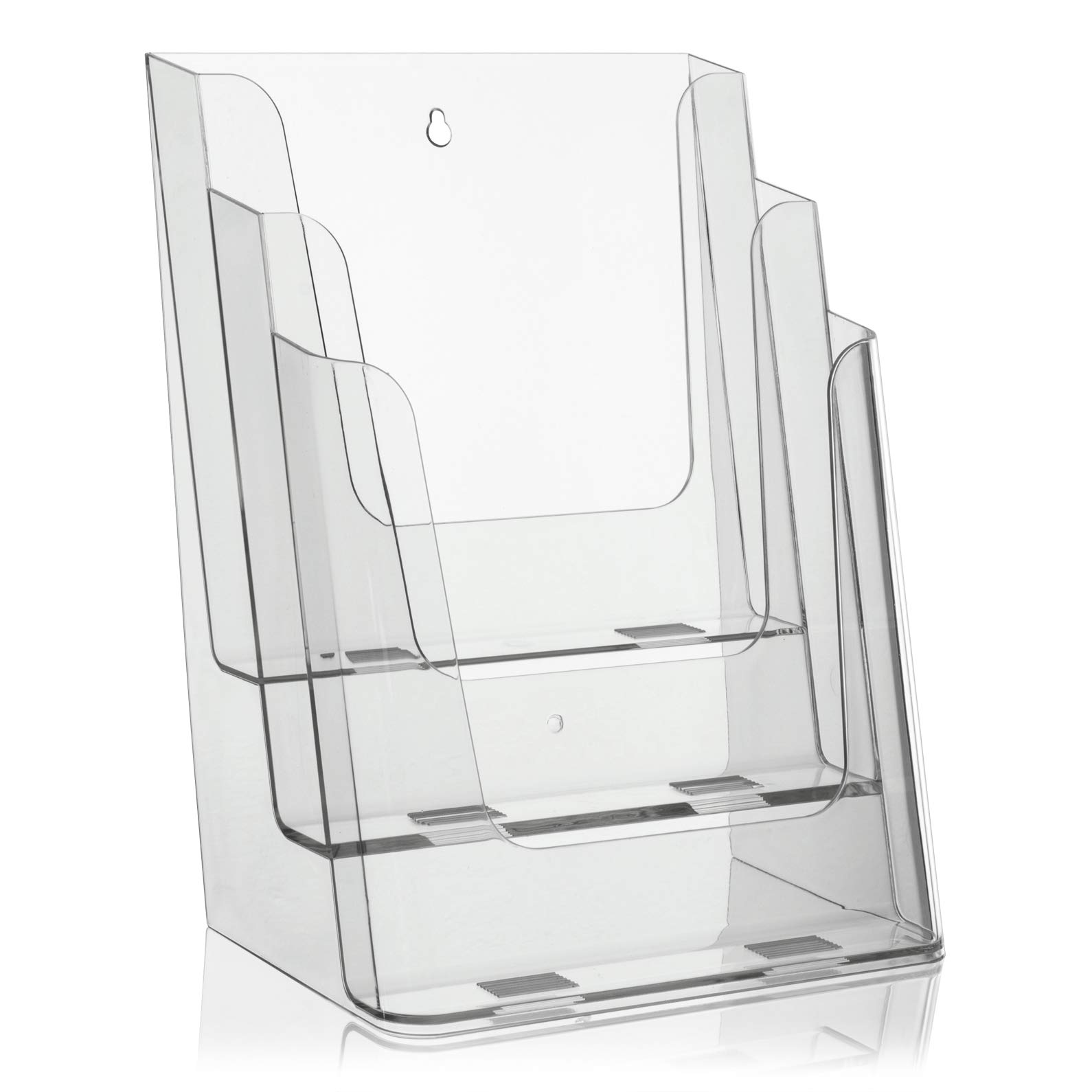 VITAdisplays® Expositor para folletos (DIN A4, 3 niveles), transparente (NE-240)