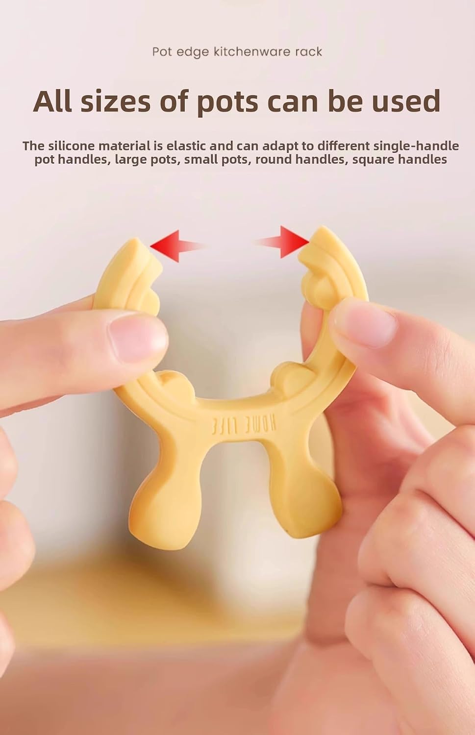 3 Pack Silicone Pot Clip Utensil Rest, Deer Antler Spoon Holder for Pot Handles, Boil Over Guard & Lid Lifter, Heat Resistant Spoon Rest for Kitchen, Fits Handles 0.5" or Thicker (W+Y+G)
