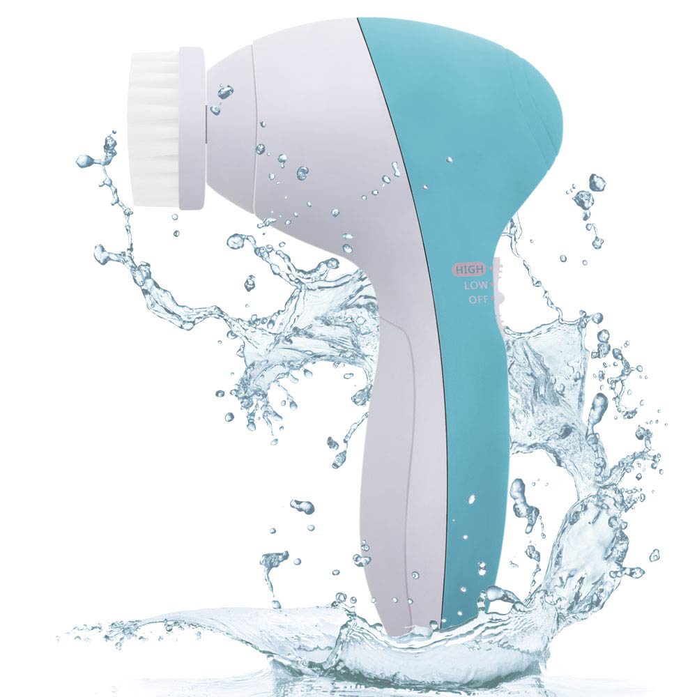 JONEG Facial Cleansing Brush, Face Cleansing Brush with 5 Waterproof Brush Heads, Best Face Exfoliating Brush & Face Scrubber Electric - Deep Cleansing & Gentle Exfoliating : Beauty & Personal Care