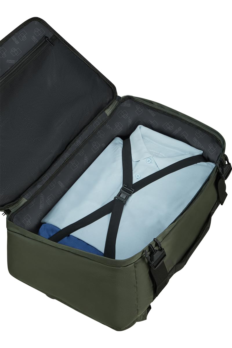 American Tourister Urban Track - Ryanair Kabinentasche 25 x 20 x 40 cm, 24.5 L, 0.50 kg, Handgepäck, Flugzeug Rucksack S Underseater, Grün (Dark Khaki)