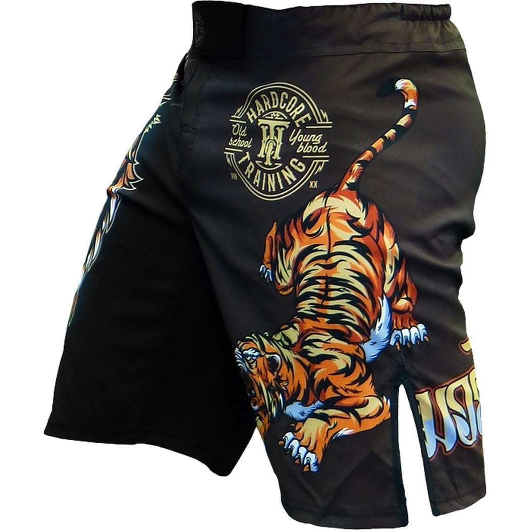 Hardcore Training Męskie spodenki bojowe MMA BJJ Fitness Muay Thai Boks Grappling No Gi
