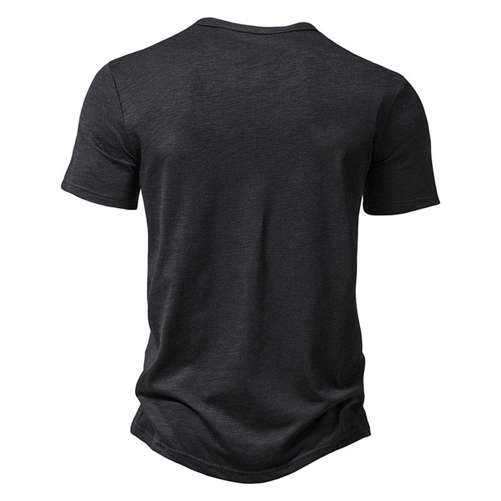 NJNJGO Henley-T-Shirt für Herren, lässig, 4 Knöpfe, kurzärmelig, Sommer, lässig, Sport