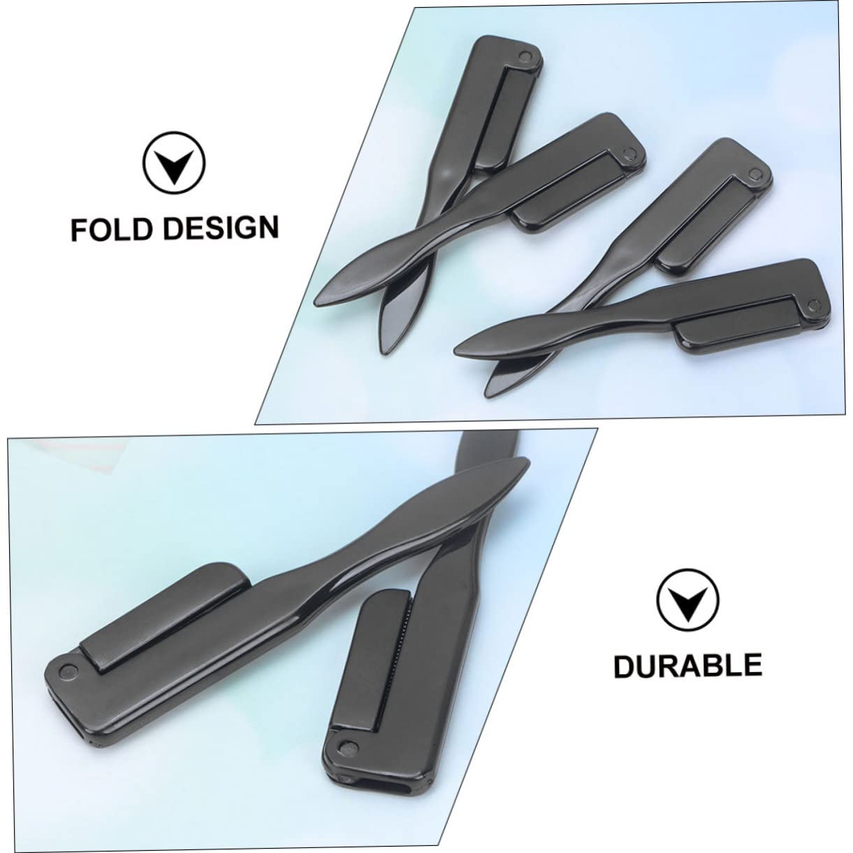 3 Set Di Kit Per La Delle Sopracciglia Con Finitura Naturale Pettine Pieghevole in Acciaio Inossidabile Spazzola Per Sopracciglia Strumento Per Il Trucco Per Il Contorno 6 Pezzi*3