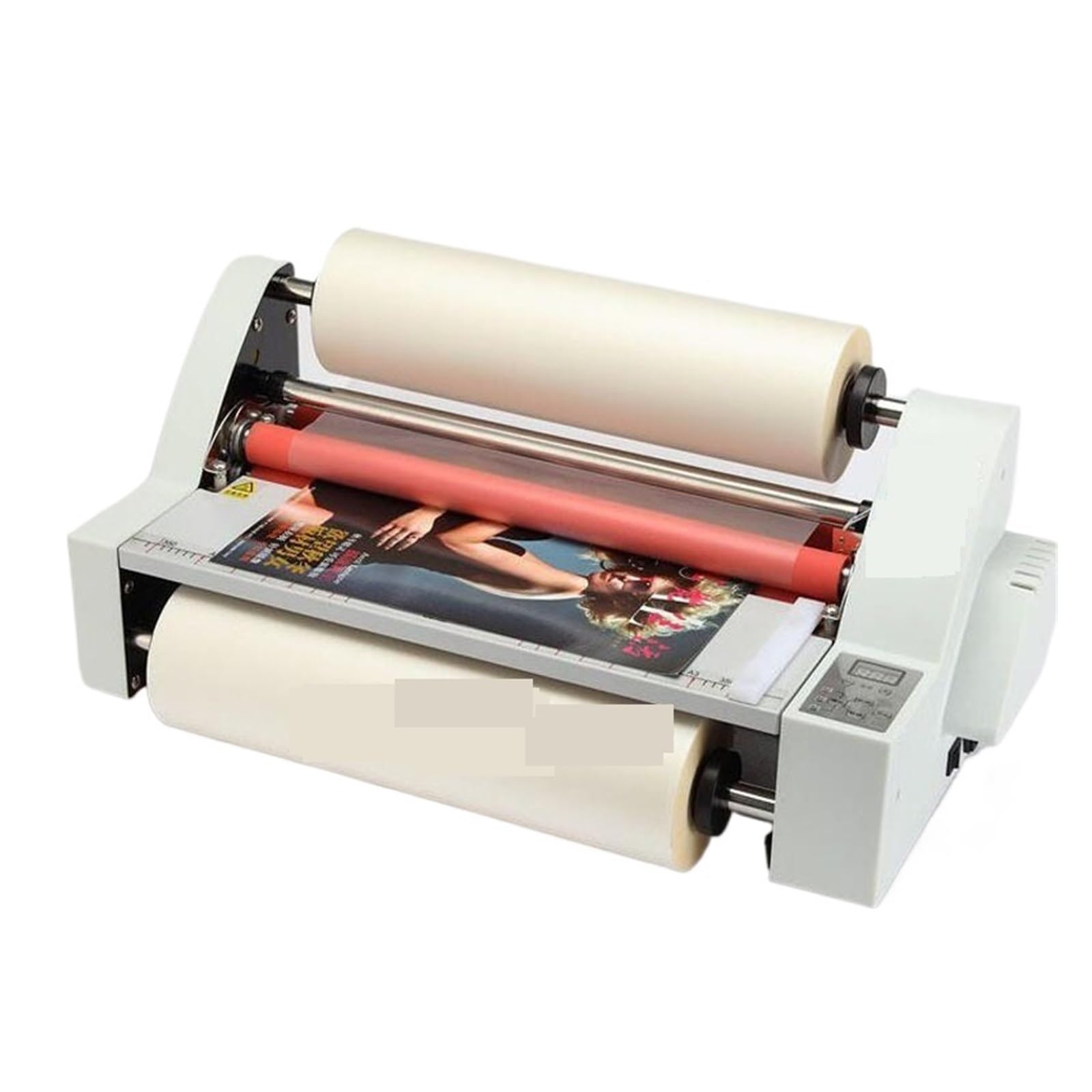 Plastificatrice A4, Laminatore for rotoli di pellicola V350 Formato A3 Macchina for laminazione a caldo a quattro rulli Controllo elettronico a temperatura Modalità singola e di riscaldamento per casa