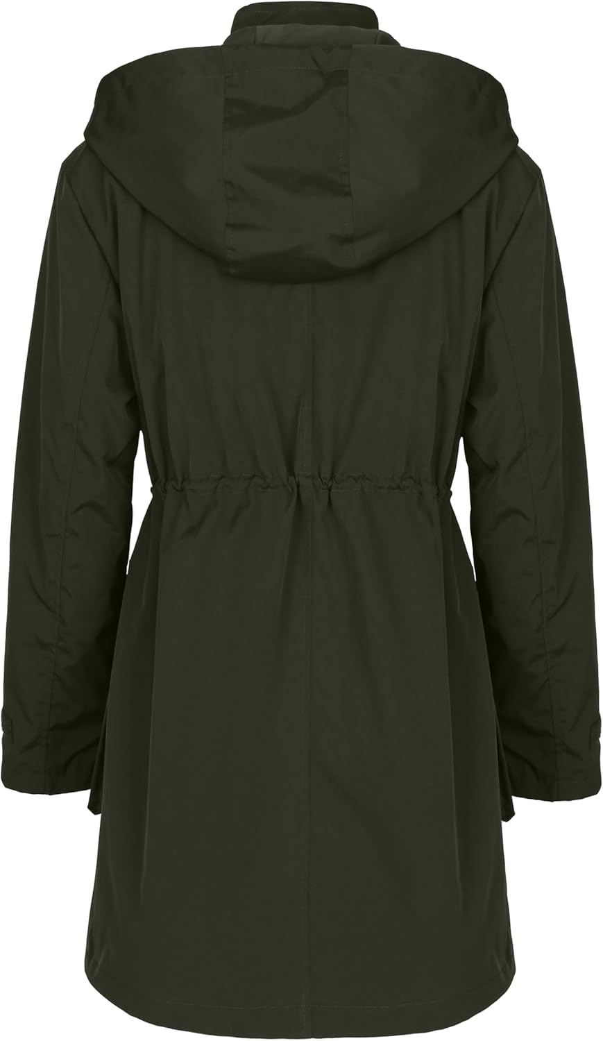 PESION Women's Waterproof Long Rain Jacket Lightweight Raincoat Lined Windbreaker Trench Coat for Outdoor Travel Hiking - Image 5