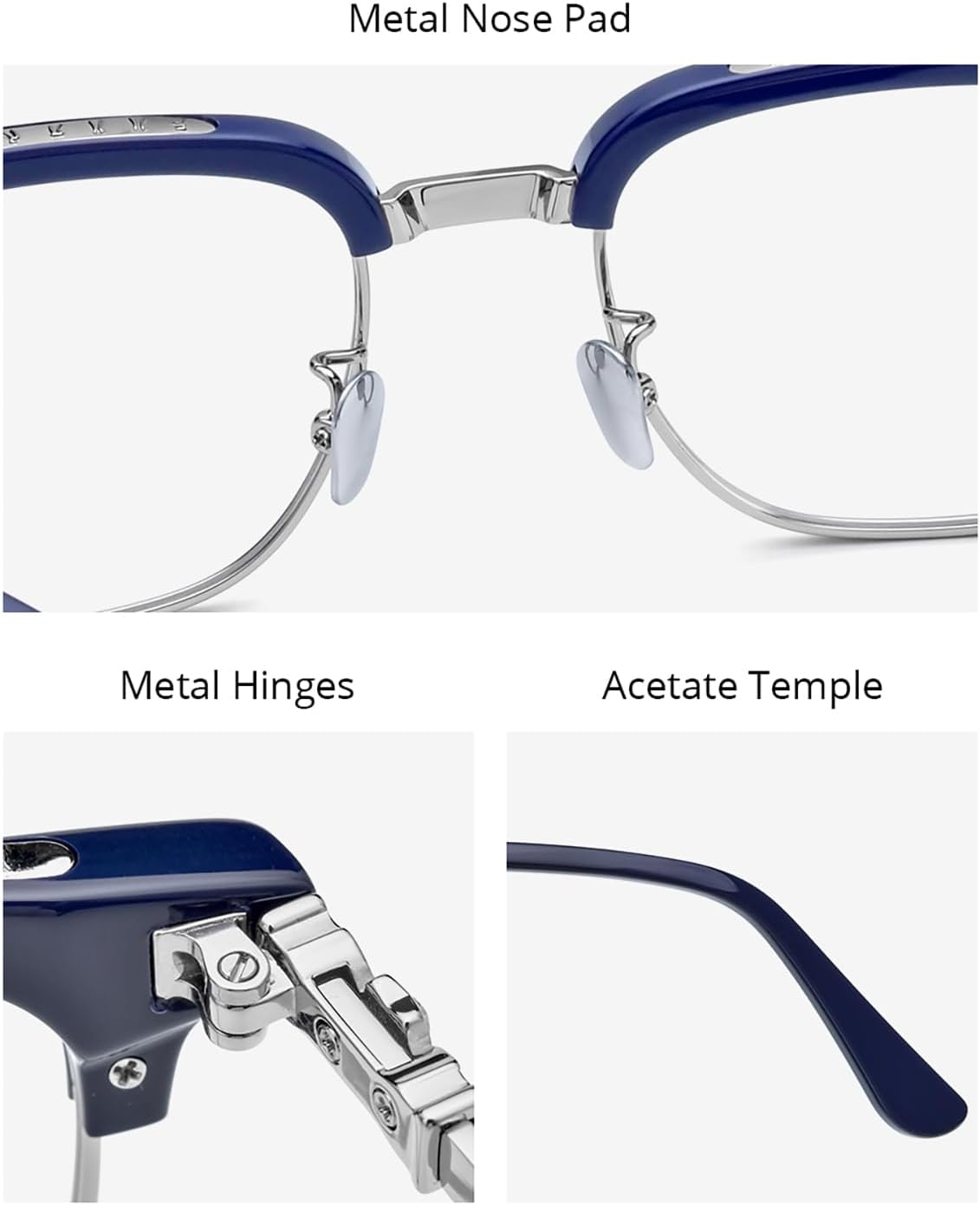 HEPIDEM Acetate Glasses Frame Men Women Square Eyeglasses Optical Spectacles 9395
