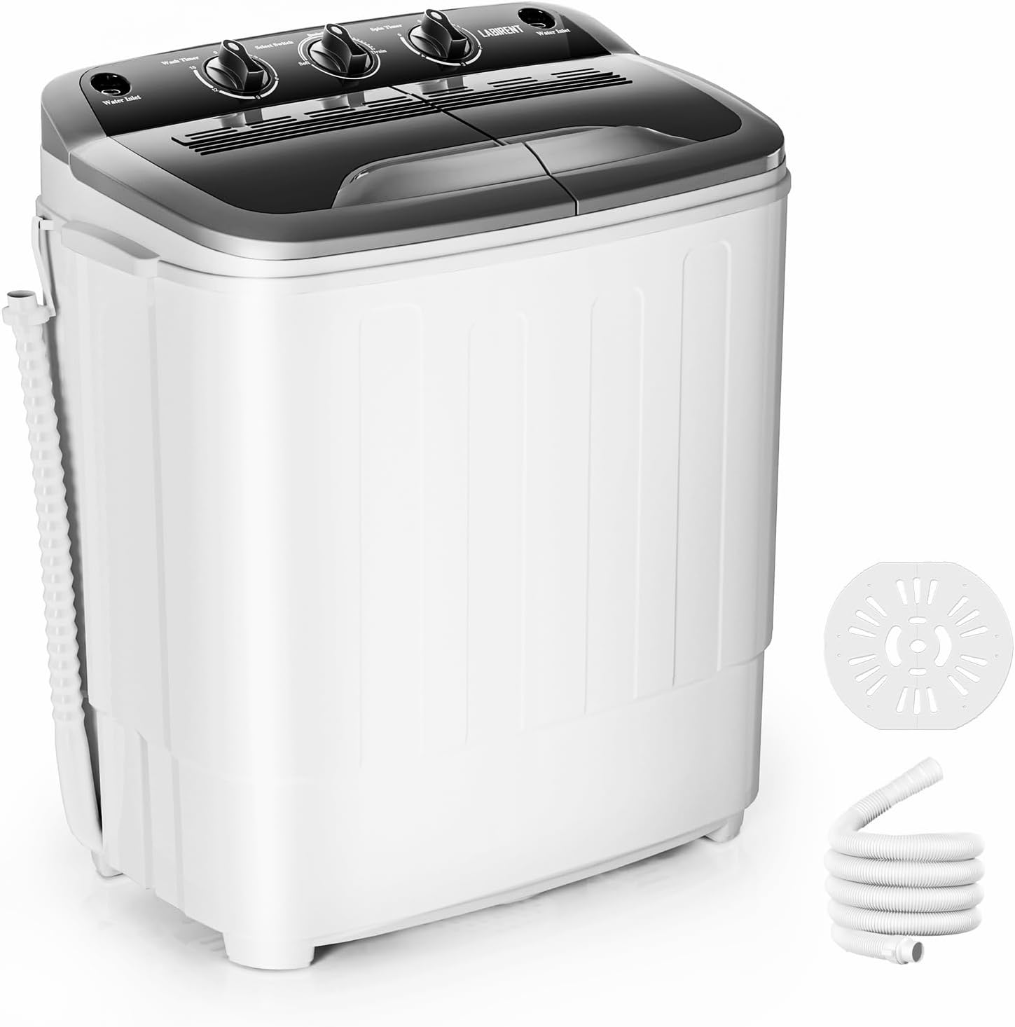Portable Washing Machine, 18lbs Portable Washer and Dryer Combo for Laundry, Twin Tub Washing Machine 11lbs Washer & 7lbs Spinner, Lavadora Portatil for Apartments, RVs, Camping, Dorms