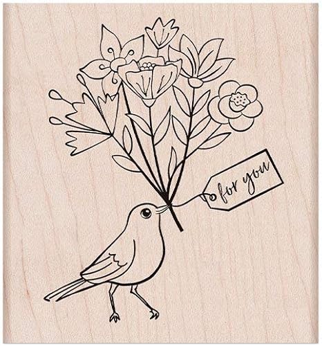 Hero Arts K6423 - Sello de goma montado en madera con ramo