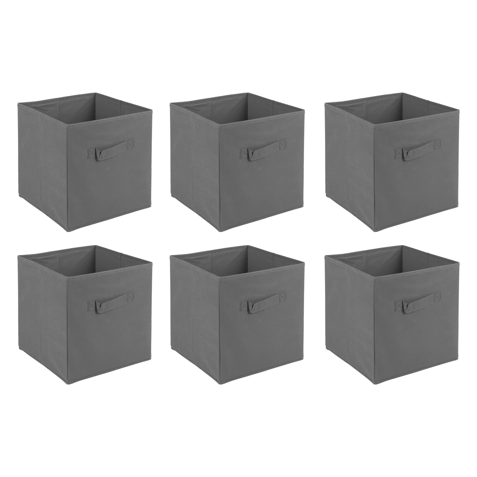 URBNLIVING Set of 6 Non-Woven Fabric Organiser Storage Boxes