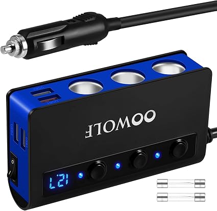 Amazon Co Jp 急速充電qc3 0 180w 1m Oowolf シガーソケット 3連180wカーチャージャー シガレットライターソケット付き 急速充電qc3 0 12 24v対応の車載充電器 4つusb充電ポート スマートic搭載 Led搭載 電圧表示 独立スイッチ 車用増設ソケット 分配器 電源 Amazon Co Jp 急速充電qc3 0 180w 1m Oowolf シガーソケット 3連180wカーチャージャー シガレットライターソケット付き 急速充電qc3 0 12 24v対応の車載充電器 4つusb充電ポート スマートic搭載 Led搭載 電圧表示 独立スイッチ 車用増設ソケット 分配器 電源