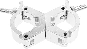 Aluminum Alloy Double Clamp Stage Light Accessory with Stable Connection and Reliable Hold, Featuring Cross Universal Design and Double Ring Buckle, for Display and Construction [Energy Class A]