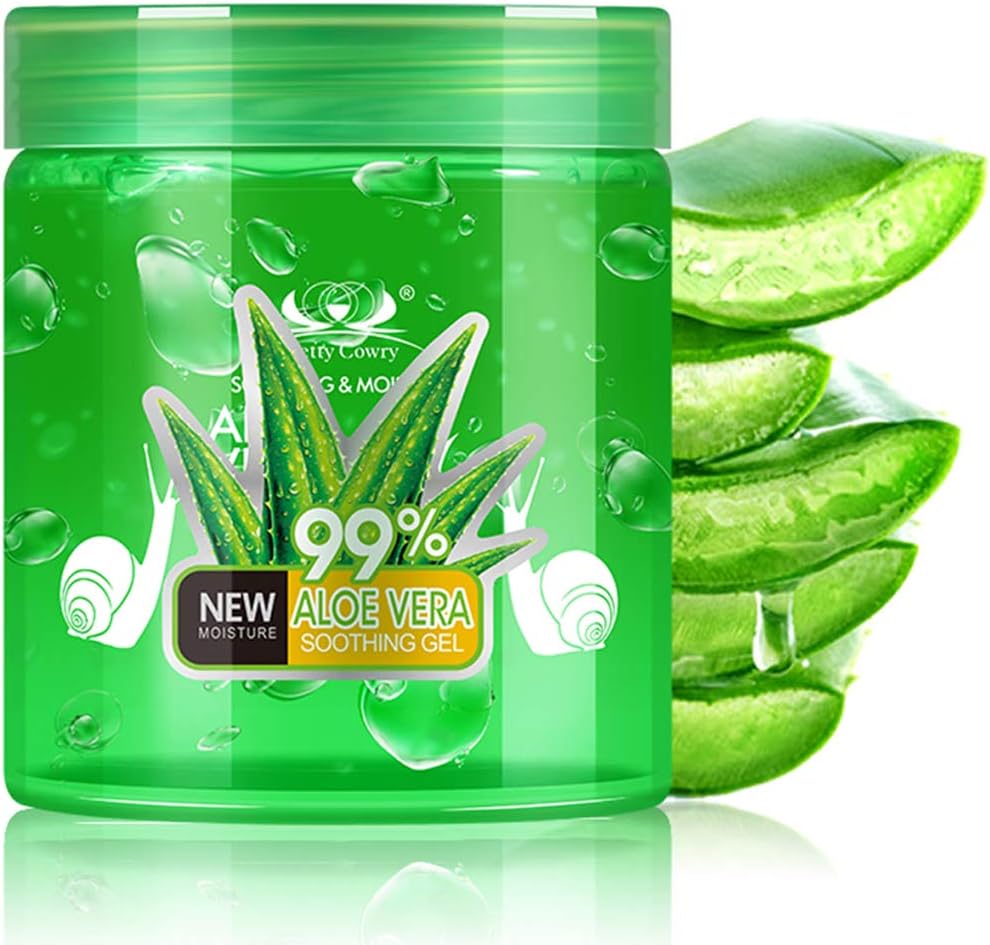 Aloe Vera Gel - 2020 Organic Aloe Vera Plant for Natural Skin Care, Pure Aloe Vera Gel Moisturizers Creams for Sunburn Relief, Aloe Gel is Best for Face, Hair, Skin Soothing Gel for Sunburn Relief