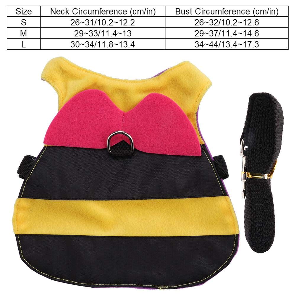 Kaninchen Geschirr Set Mit Bienen-Design – Weiche Weste, Verstellbar, Inkl. Leine, Größe M
