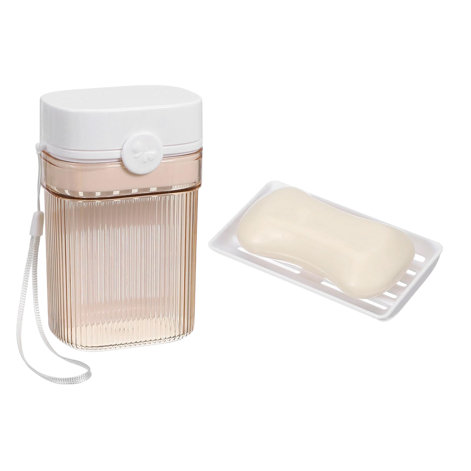 Étui à savon portable pour voyage d'affaires et salle de sport marron clair