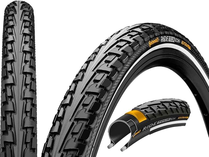 Pneu Vélo Continental Ride Tour 26x1.75 – Flanc Noir Et Blanc (47-559)
