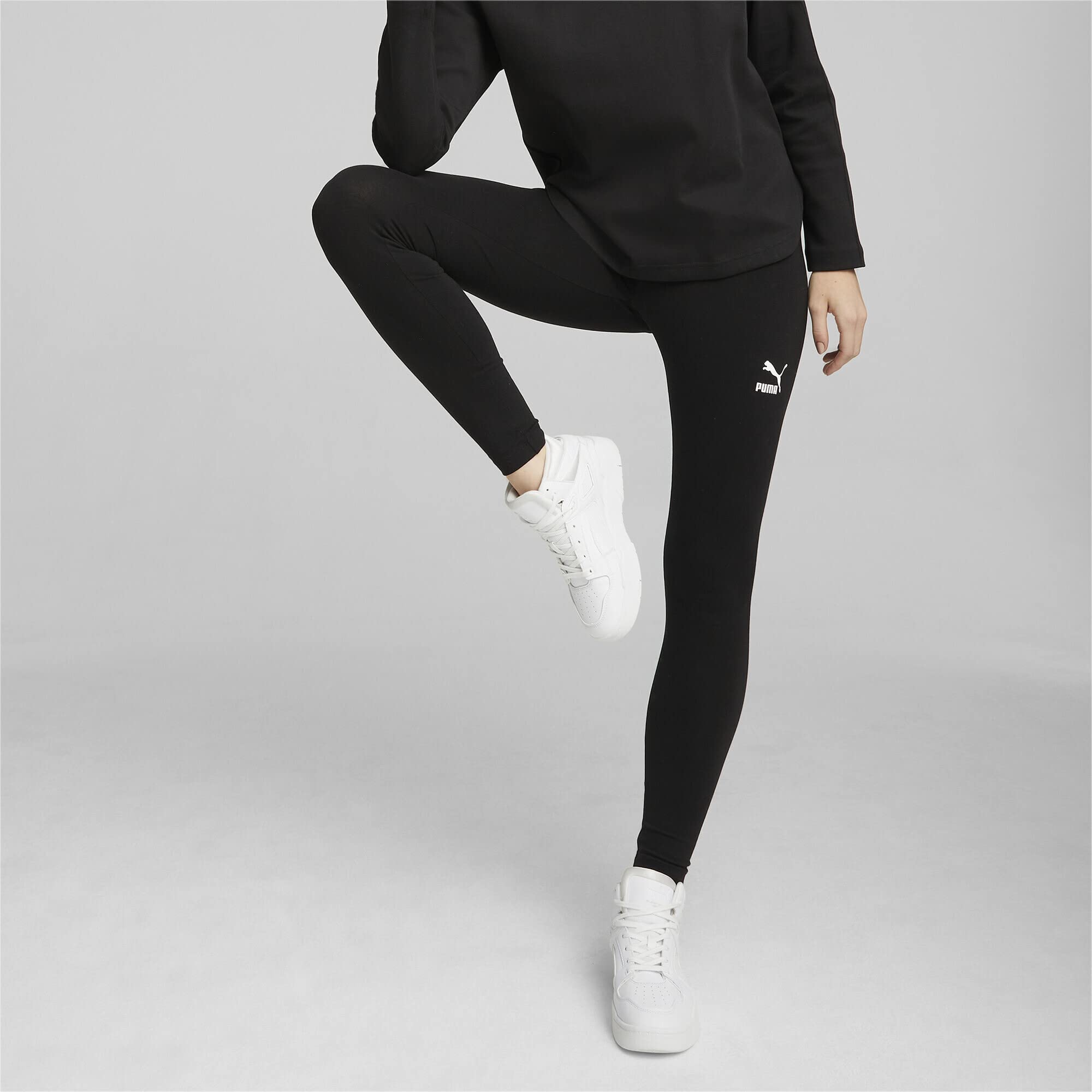 PUMA Classics High Waist Legginsy - Siatki Kobiety