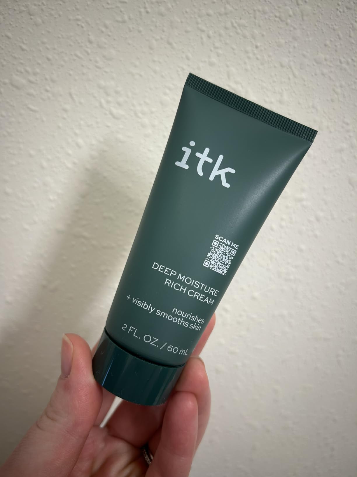 ITK Skincare Deep Moisture Anti Aging Face Cream With Hyaluronic Acid + Ceramides + Shea Butter For Nourishing Rich Hydration - Reduce Fine Lines + Wrinkles - Moisturize + Smooth Dry Skin 2 oz