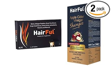 HairFul Hair Fall Tablet & Hair Grow (HairFul 10 Tablets + 1 Shampoo 120 ml)