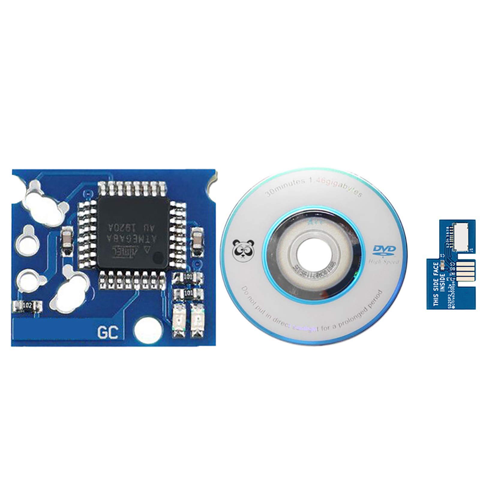 HUAYUWA Kit di aggiornamento del gioco (blu, versione: PAL) Adatto per GameCube SD2SP2 Mircro SD Card Adapter SDLoad SDL TF Card Reader XENO Chip Mini Disc Ricambi
