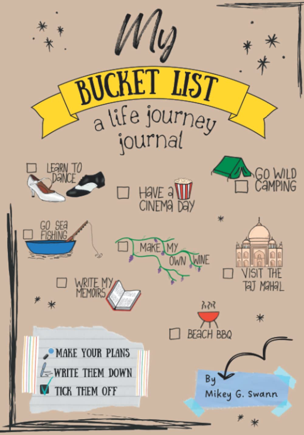 Legend Bucket List Journal – A5 Adventure Planner With Stickers, Wine Red Hardcover