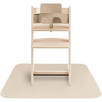 S&T INC. Baby Splat Mat for Under High Chair, Water Resistant Floor Mat, 42 Inches by 42 Inches, Tan Arches