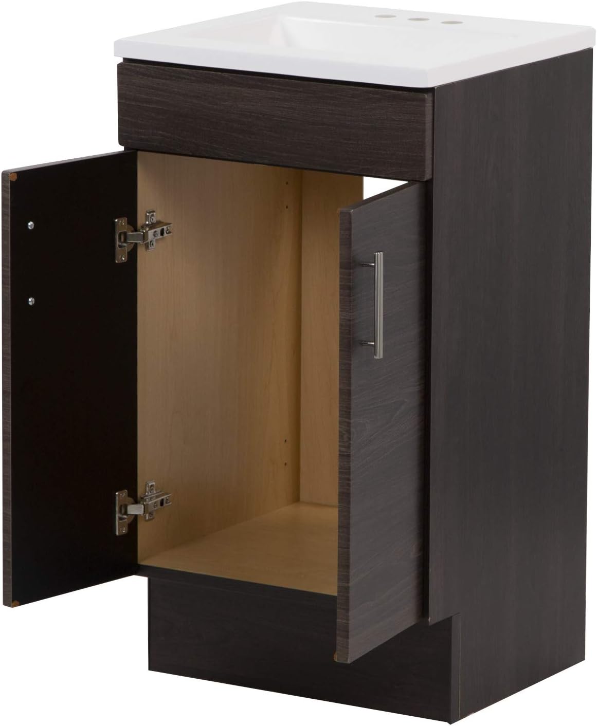 Woodcrafters Home Products Calder Bathroom Vanity with Sink, 18.25" W x 16.63" D x 33.13" H, Elm Ember - - 