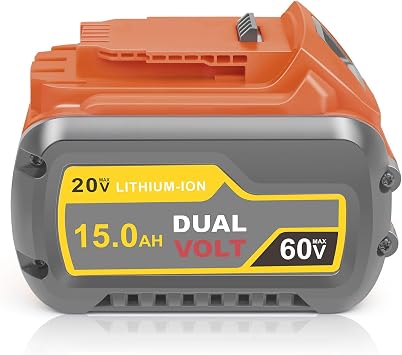 15000mAh Compatible with Dewalt 20V 60V Max Battery,Compatible for DCB606 DCB609 DCB612 DCB615