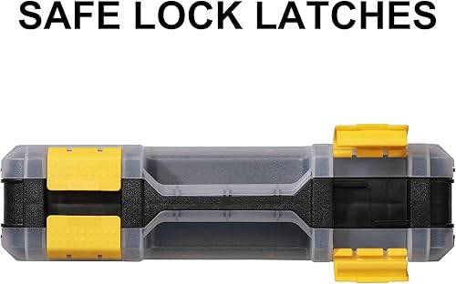 Miniatura 6 de Mayouko Organizador de herramientas de doble cara, divisores de plástico extraíbles personalizables, almacenamiento de caja de hardware, organizador