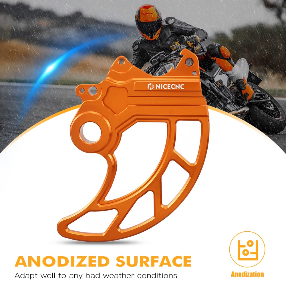 NICECNC Hinterer Bremsscheibenschutz Compatible with 890 Adventure/Adventure R 2021 2022, 790 Adventure/Adventure R 2019 2020 2021 2022, Compatible with Husqvarna Norden 901 2022-2023, Orange