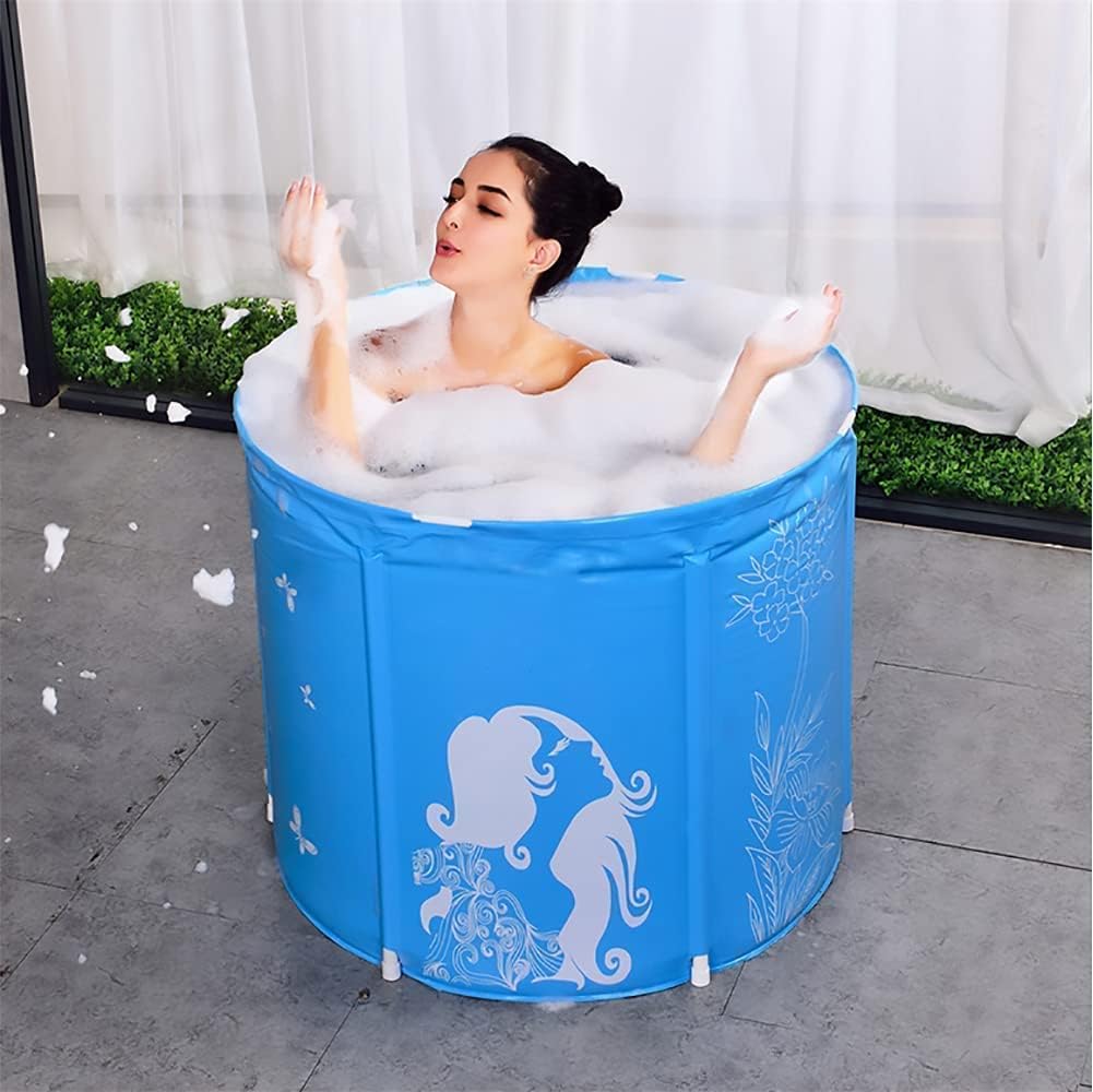 Portable Bath Tub, 31''Freestanding Bathtub Home SPA, Soaking Tub for Shower Stall, Ice Tub Thickened Thermal Foam to Keep Temperature