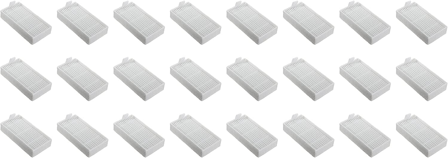 Nispira HEPA Filter Replacement Compatible with Ilife Model V3s, V3s Pro, V5, and V5s Pro Robotic Vacuum Cleaner, 24 Packs