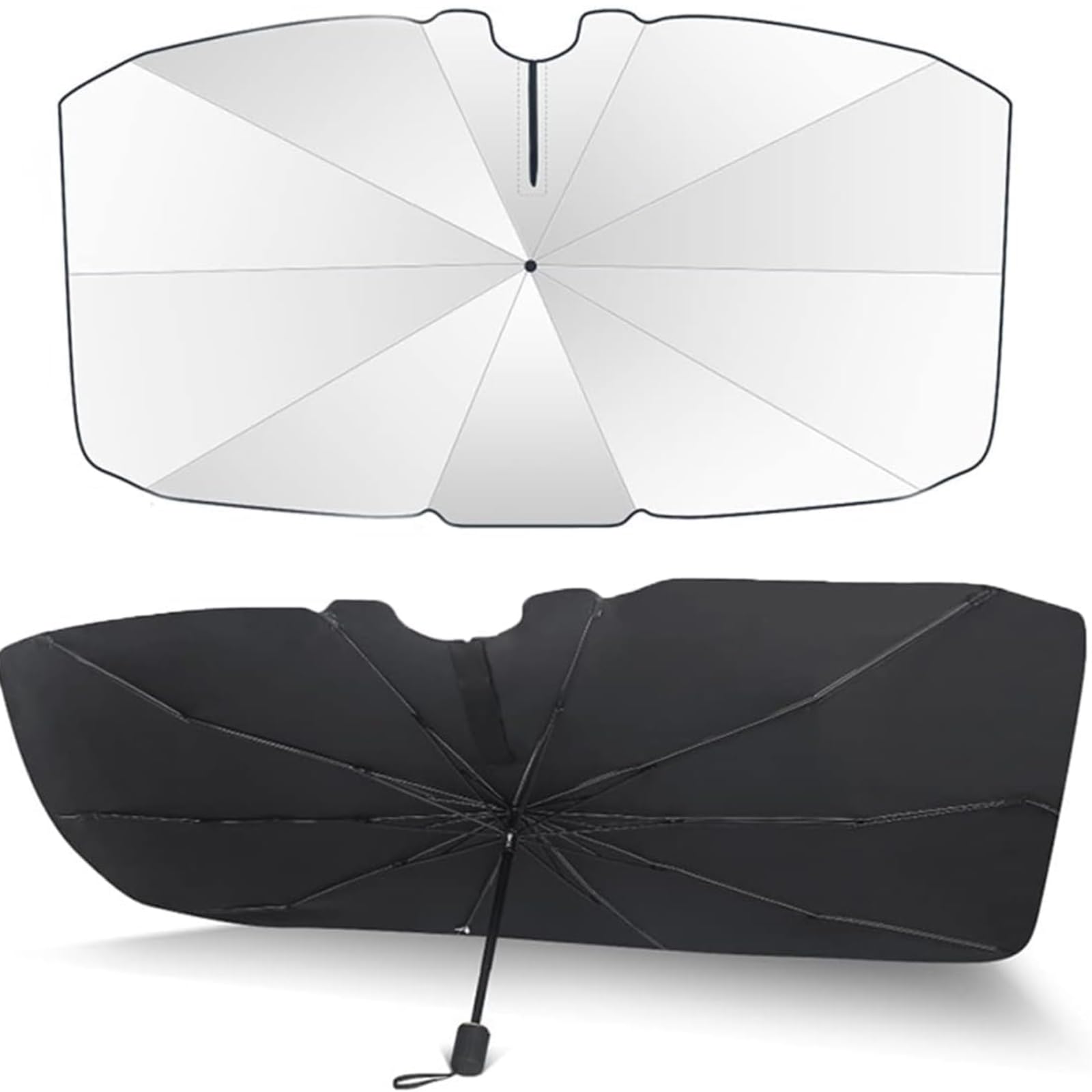 RWQZEOJO Car Windscreen Sun Shade, For Hyundai Bayon 2021-2025 Foldable UV Block Sun Shade Umbrella Block Windshield Sunshade Front Windscreen Protector