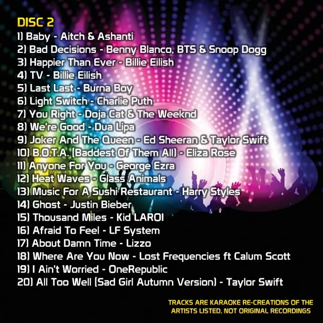 Mr Entertainer Big Karaoke Hits Del 2024 Pacchetto CDG Karaoke. Top 40 Ultime Canzoni Pop