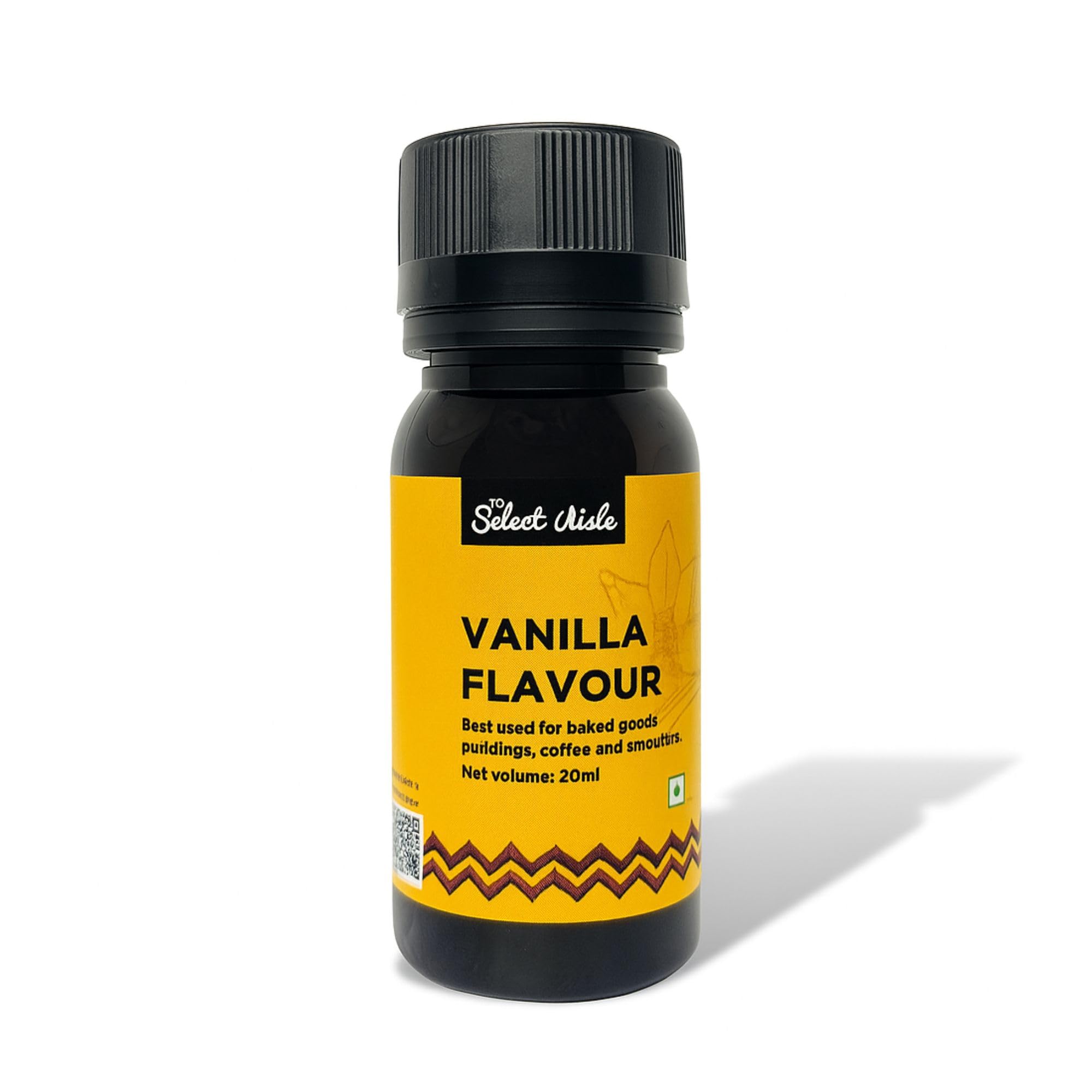 The Select Aisle Vanilla Flavour Essence - 30ml | Alcohol-Free Vanilla Essence for Cakes, Cookies, Muffins & Desserts | Flavouring Agent for Baking | PET Bottle | Rich Vanillic Profile