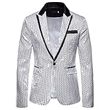 ステージ衣装 メンズスーツ 大きいサイズ メンズ スリム スーツジャケット スパンコール ステージ衣装 光沢 パーティー カラオケ 舞台 司会 年会 発表会 演劇オペラ声楽 演出服 ダンス衣装 ブレザー ゆったり おしゃれ